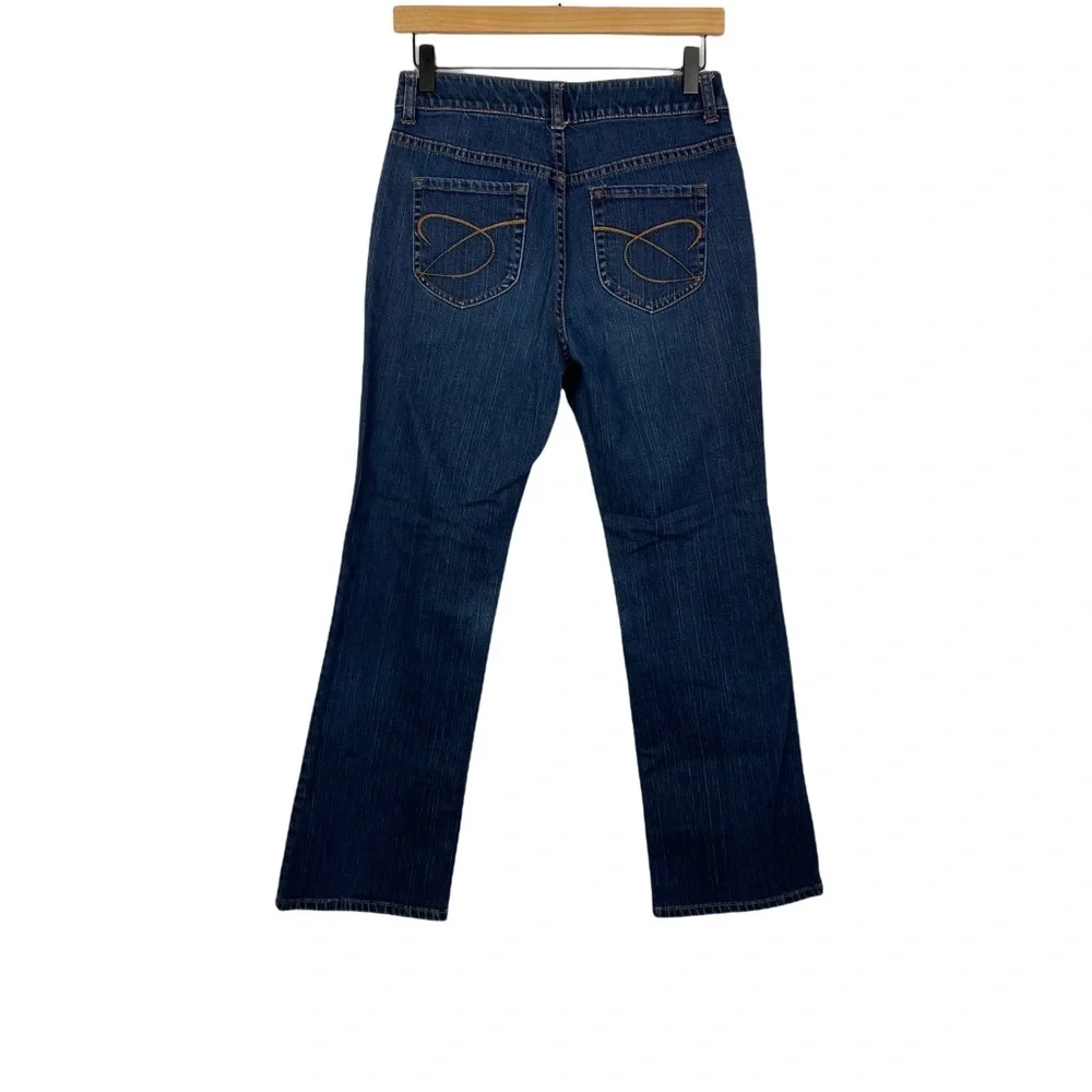 Chico’s Platinum Jeans Short Dark Wash Mid Rise Size 00